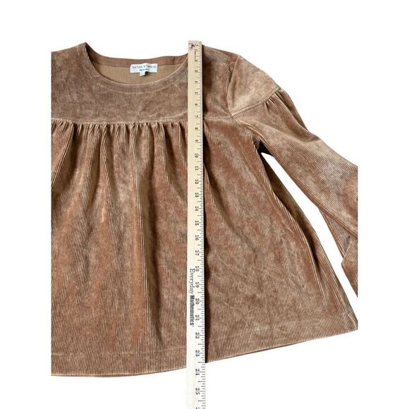 Madewell x Texture & Thread Corduroy Swing Top size L Warm Hickory Brown - Picture 9 of 11